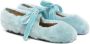 Eli1957 faux-fur lace-up ballerina shoes Blue - Thumbnail 1