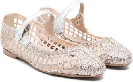Eli1957 leather ballerina shoes Silver