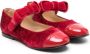ELIE SAAB JUNIOR touch-strap leather ballerina shoes Red - Thumbnail 1