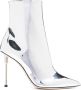 Elisabetta Franchi 100mm mirrored-leather boots Silver - Thumbnail 1