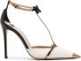 Elisabetta Franchi 105mm bow-detail leather pumps Neutrals - Thumbnail 1