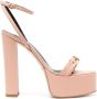 Elisabetta Franchi 145mm platform leather sandals Pink - Thumbnail 1