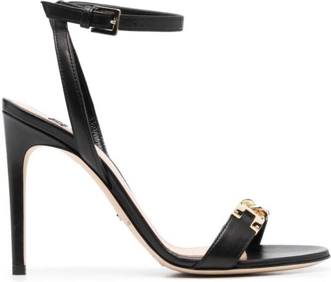 Elisabetta Franchi chain-detail open-toe sandals Black