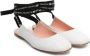 Elisabetta Franchi La Mia Bambina lace-up leather ballerina shoes White - Thumbnail 1