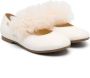 Elisabetta Franchi La Mia Bambina tulle-appliqué ballerina shoes White - Thumbnail 1