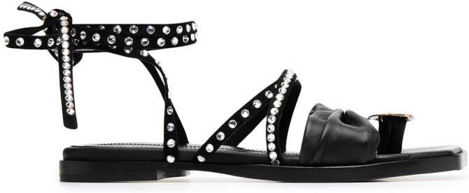 Ellery Lepore stud embellished sandals Black