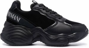 Emporio Armani chunky-sole panelled sneakers Black