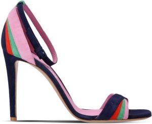 Emporio Armani colour-block cross-strap sandals Pink