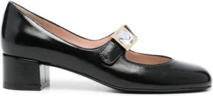 Emporio Armani crystal-embellished Mary Jane shoes Black