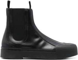 Emporio Armani debossed-logo ankle boots Black