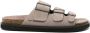 Emporio Armani debossed-logo suede sandals Grey - Thumbnail 1