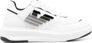 Emporio Armani flocked-logo low-top sneakers White