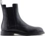 Emporio Armani grained leather ankle boots Black - Thumbnail 1