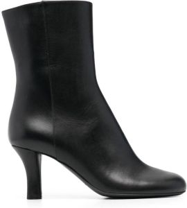 Emporio Armani high-ankle leather boots Black