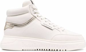 Emporio Armani high-top leather sneakers White