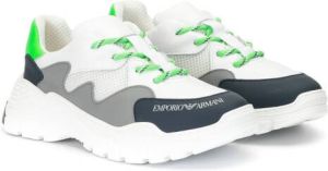 Emporio Ar i Kids colour block sneakers White