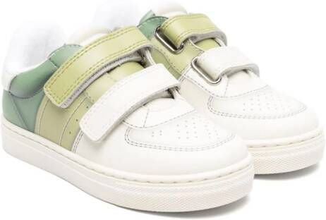 Emporio Ar i Kids gradient touch-strap sneakers White