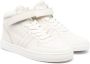 Emporio Ar i Kids high-top leather sneakers White - Thumbnail 1