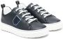 Emporio Ar i Kids leather lo-top sneakers Blue - Thumbnail 1