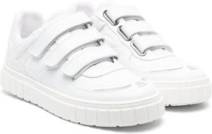 Emporio Ar i Kids low-top leather sneakers White