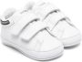 Emporio Ar i Kids touch-strap leather sneakers White - Thumbnail 1