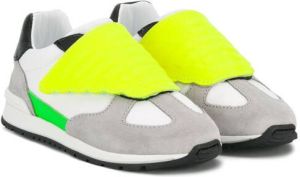 Emporio Ar i Kids touch strap low top sneakers Grey