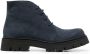 Emporio Armani lace-up leather ankle boots Blue - Thumbnail 1