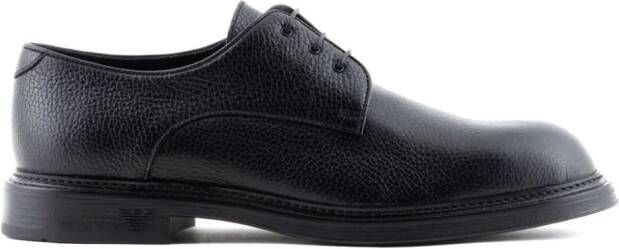 Emporio Armani lace-up leather derby shoes Black