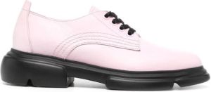 Emporio Armani lace-up leather shoes Pink