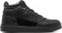 Emporio Armani leather high-top sneakers Black - Thumbnail 1
