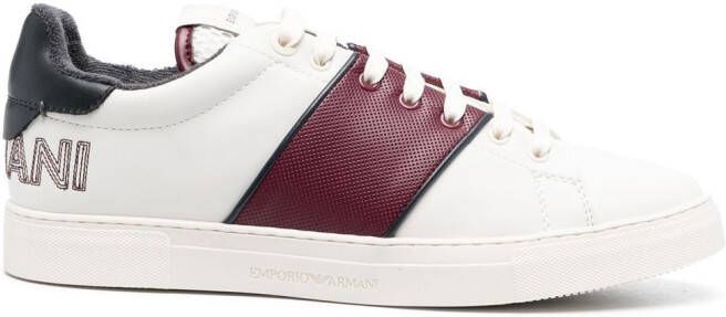 Emporio Armani leather lo-top sneakers White