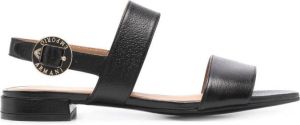 Emporio Armani leather-strap sandals Black