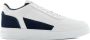 Emporio Armani logo-debossed leather sneakers White - Thumbnail 1