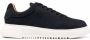 Emporio Armani logo-patch low-top suede sneakers Blue - Thumbnail 1