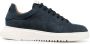 Emporio Armani logo-patch low-top suede sneakers Blue - Thumbnail 1