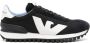 Emporio Armani logo-patch panelled sneakers Blue - Thumbnail 1