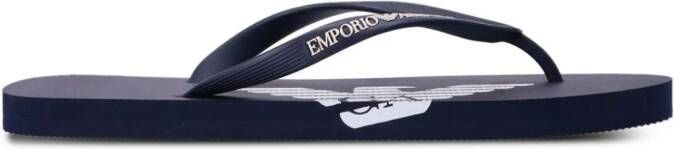 Emporio Armani logo-print flip flops Black