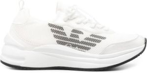 Emporio Armani logo-print lace-up trainers White