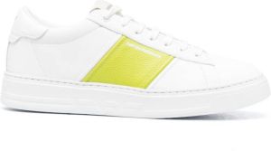Emporio Armani logo-print low-top leather sneakers White