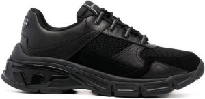 Emporio Armani low-top leather sneakers Black