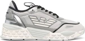 Emporio Armani mesh-panel low-top sneakers Grey