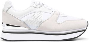 Emporio Armani metallic-panelled trainers White