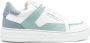 Emporio Armani panelled low-top leather sneakers Blue - Thumbnail 1