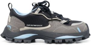 Emporio Armani panelled low-top sneakers Blue