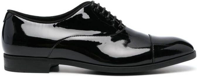 Emporio Armani patent-leather Oxford shoes Black