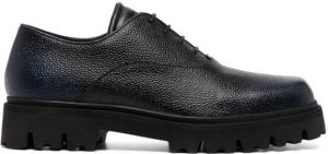 Emporio Armani pebbled-texture lace-up shoes Black