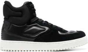Emporio Armani quilted-finish high-top sneakers Black