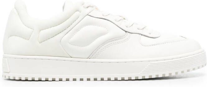 Emporio Armani quilted-finish low-top sneakers Neutrals