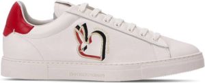 Emporio Armani rabbit-embroidery low-top trainers White