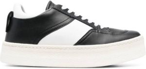 Emporio Armani side-stripe lace-up sneakers Black